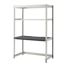 コモンファニチャー　CUC-127GNHN-WC　シェルフデスク 棚なしタイプ 単体 樹脂エッジ　W1200×D700×H1800［ホワイトグレー×ダークグレー］