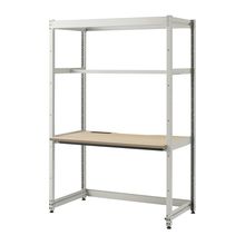 コモンファニチャー　CUC-127GNHN-WE　シェルフデスク 棚なしタイプ 単体 樹脂エッジ　W1200×D700×H1800［ホワイトグレー×ベージュ］