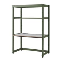 コモンファニチャー　CUC-127GWHN-QF　シェルフデスク 棚なしタイプ 単体　W1200×D700×H1800［グリーン×ライトグレー］