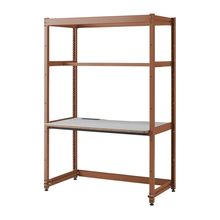 コモンファニチャー　CUC-127GWHN-RF　シェルフデスク 棚なしタイプ 単体　W1200×D700×H1800［オレンジ×ライトグレー］