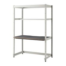 コモンファニチャー　CUC-127GWHN-WC　シェルフデスク 棚なしタイプ 単体　W1200×D700×H1800［ホワイトグレー×ダークグレー］