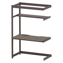 コモンファニチャー　CUC-127TKH3-HN　シェルフデスク 棚付タイプ 連増 木目天板　W1200×D700×H1800［ブラウン×ノルディックバーチ］