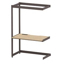 コモンファニチャー　CUC-127TKHN-HD　シェルフデスク 棚なしタイプ 連増 木目天板　W1200×D700×H1800［ブラウン×オークライト］