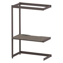 コモンファニチャー　CUC-127TKHN-HN　シェルフデスク 棚なしタイプ 連増 木目天板　W1200×D700×H1800［ブラウン×ノルディックバーチ］