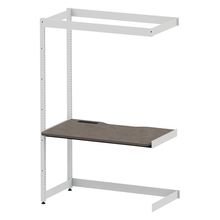 コモンファニチャー　CUC-127TKHN-WN　シェルフデスク 棚なしタイプ 連増 木目天板　W1200×D700×H1800［ホワイトグレー×ノルディックバーチ］