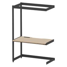 コモンファニチャー　CUC-127TWHN-TE　シェルフデスク 棚なしタイプ 連増　W1200×D700×H1800［ブラック×ベージュ］