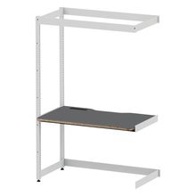 コモンファニチャー　CUC-127TWHN-WC　シェルフデスク 棚なしタイプ 連増　W1200×D700×H1800［ホワイトグレー×ダークグレー］