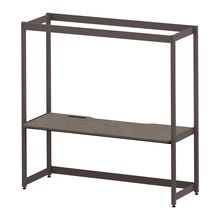 コモンファニチャー　CUC-187GKHN-HN　シェルフデスク 棚なしタイプ 単体 木目天板　W1800×D700×H1800［ブラウン×ノルディックバーチ］