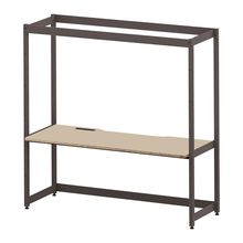 コモンファニチャー　CUC-187GWHN-HE　シェルフデスク 棚なしタイプ 単体　W1800×D700×H1800［ブラウン×ベージュ］