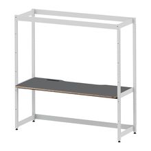 コモンファニチャー　CUC-187GWHN-WC　シェルフデスク 棚なしタイプ 単体　W1800×D700×H1800［ホワイトグレー×ダークグレー］