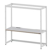 コモンファニチャー　CUC-187GWHN-WF　シェルフデスク 棚なしタイプ 単体　W1800×D700×H1800［ホワイトグレー×ライトグレー］