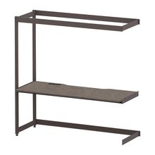 コモンファニチャー　CUC-187TKHN-HN　シェルフデスク 棚なしタイプ 連増 木目天板　W1800×D700×H1800［ブラウン×ノルディックバーチ］