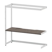 コモンファニチャー　CUC-187TKHN-WN　シェルフデスク 棚なしタイプ 連増 木目天板　W1800×D700×H1800［ホワイトグレー×ノルディックバーチ］