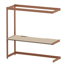 コモンファニチャー　CUC-187TNHN-RE　シェルフデスク 棚なしタイプ 連増 樹脂エッジ　W1800×D700×H1800［オレンジ×ベージュ］