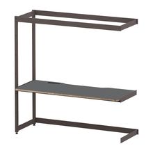 コモンファニチャー　CUC-187TWHN-HC　シェルフデスク 棚なしタイプ 連増　W1800×D700×H1800［ブラウン×ダークグレー］