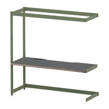 コモンファニチャー　CUC-187TWHN-QC　シェルフデスク 棚なしタイプ 連増　W1800×D700×H1800［グリーン×ダークグレー］