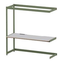 コモンファニチャー　CUC-187TWHN-QF　シェルフデスク 棚なしタイプ 連増　W1800×D700×H1800［グリーン×ライトグレー］