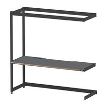 コモンファニチャー　CUC-187TWHN-TC　シェルフデスク 棚なしタイプ 連増　W1800×D700×H1800［ブラック×ダークグレー］