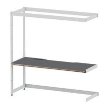 コモンファニチャー　CUC-187TWHN-WC　シェルフデスク 棚なしタイプ 連増　W1800×D700×H1800［ホワイトグレー×ダークグレー］