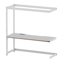 コモンファニチャー　CUC-187TWHN-WF　シェルフデスク 棚なしタイプ 連増　W1800×D700×H1800［ホワイトグレー×ライトグレー］