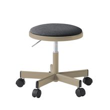 コモンファニチャー　CUCH-301CD-EW2　ロースツール ナイロン双輪キャスター　布地張り［ベージュ×オフブラック］