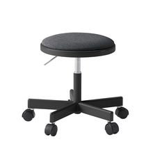 コモンファニチャー　CUCH-301CDM-BW2　ロースツール 抵抗付ウレタン双輪キャスター　布地張り［ブラック×オフブラック］