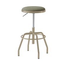 コモンファニチャー　CUCH-303CD-EL2　ハイスツール グライド脚　布地張り［ベージュ×ダークオリーブ］