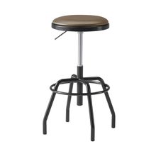 コモンファニチャー　CUCH-303D-BF2　ハイスツール グライド脚　ビニールレザー張り［ブラック×チェスナットブラウン］