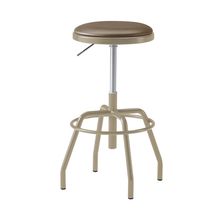 コモンファニチャー　CUCH-303D-EF2　ハイスツール グライド脚　ビニールレザー張り［ベージュ×チェスナットブラウン］