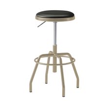 コモンファニチャー　CUCH-303D-ET1　ハイスツール グライド脚　ビニールレザー張り［ベージュ×ブラック］