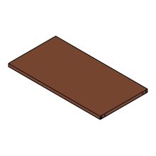 コモンファニチャー　CUP-T1241-R2　シェルフ用 追加棚板 W1200×D450用［オレンジ］