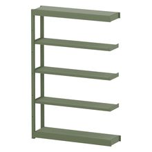 コモンファニチャー　CUSH-123TSA-Q　シェルフ 5段タイプ 連増型　W1200×D300×H1800［グリーン］