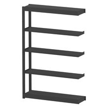 コモンファニチャー　CUSH-123TSA-T　シェルフ 5段タイプ 連増型　W1200×D300×H1800［ブラック］