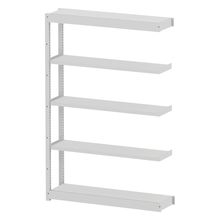 コモンファニチャー　CUSH-123TSA-W　シェルフ 5段タイプ 連増型　W1200×D300×H1800［ホワイトグレー］