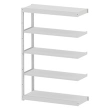コモンファニチャー　CUSH-124TSA-W　シェルフ 5段タイプ 連増型　W1200×D450×H1800［ホワイトグレー］
