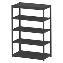 コモンファニチャー　CUSH-126GSA-T　シェルフ 5段タイプ 単体型　W1200×D600×H1800［ブラック］