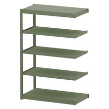 コモンファニチャー　CUSH-126TSA-Q　シェルフ 5段タイプ 連増型　W1200×D600×H1800［グリーン］