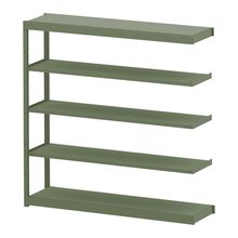 コモンファニチャー　CUSH-184TSA-Q　シェルフ 5段タイプ 連増型　W1800×D450×H1800［グリーン］