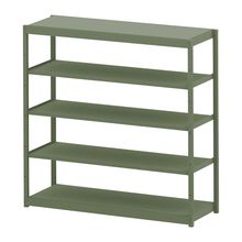 コモンファニチャー　CUSH-186GSA-Q　シェルフ 5段タイプ 単体型　W1800×D600×H1800［グリーン］