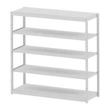 コモンファニチャー　CUSH-186GSA-W　シェルフ 5段タイプ 単体型　W1800×D600×H1800［ホワイトグレー］