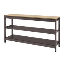 コモンファニチャー　CUSL-124GKA-HD　シェルフ ロー アジャスタータイプ 単体 樹脂エッジ　W1200×D450×H950［ブラウン×オークライト］