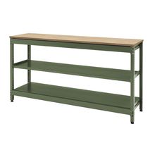 コモンファニチャー　CUSL-124GKA-QD　シェルフ ロー アジャスタータイプ 単体 樹脂エッジ　W1200×D450×H950［グリーン×オークライト］