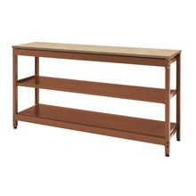 コモンファニチャー　CUSL-124GKA-RD　シェルフ ロー アジャスタータイプ 単体 樹脂エッジ　W1200×D450×H950［オレンジ×オークライト］