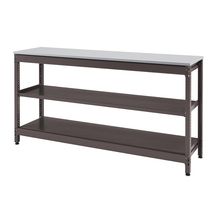 コモンファニチャー　CUSL-124GNA-HF　シェルフ ロー アジャスタータイプ 単体 樹脂エッジ　W1200×D450×H950［ブラウン×ライトグレー］