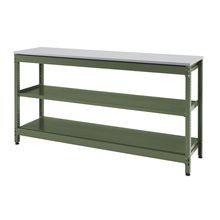 コモンファニチャー　CUSL-124GNA-QF　シェルフ ロー アジャスタータイプ 単体 樹脂エッジ　W1200×D450×H950［グリーン×ライトグレー］