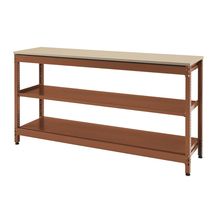 コモンファニチャー　CUSL-124GNA-RE　シェルフ ロー アジャスタータイプ 単体 樹脂エッジ　W1200×D450×H950［オレンジ×ベージュ］