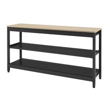 コモンファニチャー　CUSL-124GNA-TE　シェルフ ロー アジャスタータイプ 単体 樹脂エッジ　W1200×D450×H950［ブラック×ベージュ］