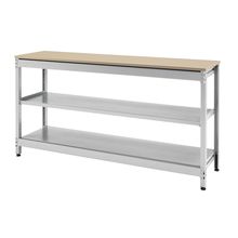 コモンファニチャー　CUSL-124GNA-WE　シェルフ ロー アジャスタータイプ 単体 樹脂エッジ　W1200×D450×H950［ホワイトグレー×ベージュ］