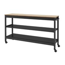 コモンファニチャー　CUSL-124GWC-TE　シェルフ ロー キャスタータイプ　W1200×D450×H1030［ブラック×ベージュ］