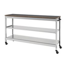 コモンファニチャー　CUSL-124GWC-WC　シェルフ ロー キャスタータイプ　W1200×D450×H1030［ホワイトグレー×ダークグレー］